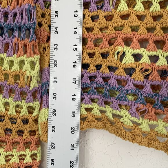 ZARA Kids Sweater Hollow Open Knit Crochet 13/14 Yellow Cluttercore Festival - Picture 5 of 7